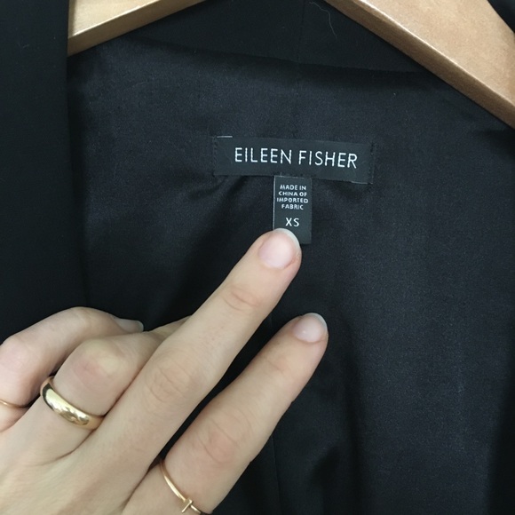Eileen Fisher Open Front Shawl Collar Blazer XS S - Picture 5 of 6